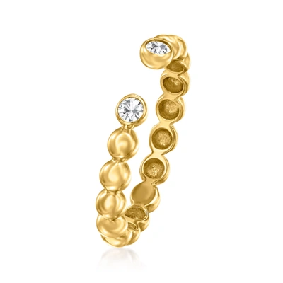 Shop Canaria Fine Jewelry Canaria Bezel-set Diamond Open-space Beaded Ring In 10kt Yellow Gold