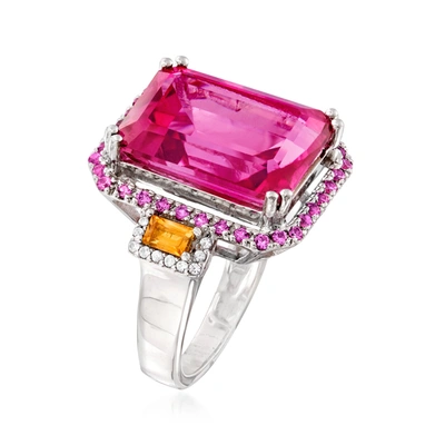 Ross-simons Multi-gemstone Ring In Sterling Silver In Pink