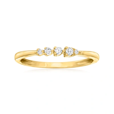 Shop Canaria Fine Jewelry Canaria Diamond Ring In 10kt Yellow Gold In Silver