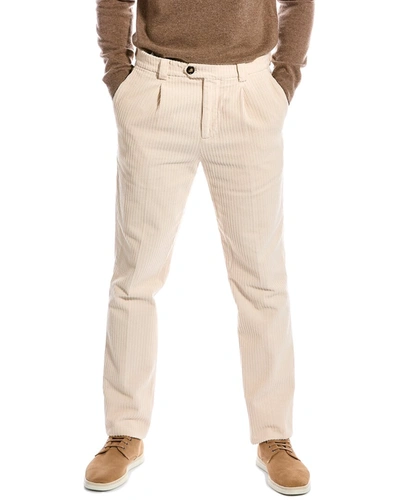 Shop Brunello Cucinelli Pant In Beige