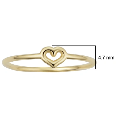 Fremada 14k Yellow Gold 4.7mm Small Heart Minimalist Ring