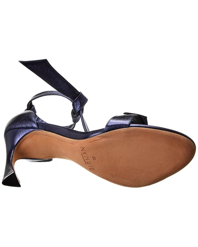 Shop Alexandre Birman Clarita Doppia Soletta 85 Leather Sandal In Purple