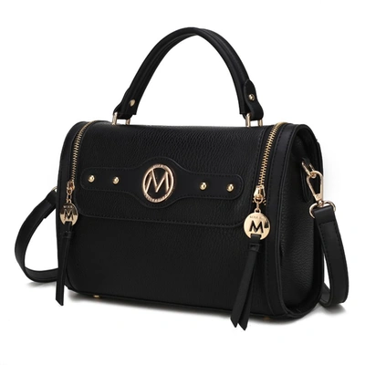 Mkf Collection By Mia K Sabrina Shoulder Vegan Leather Women's Handbag In Black