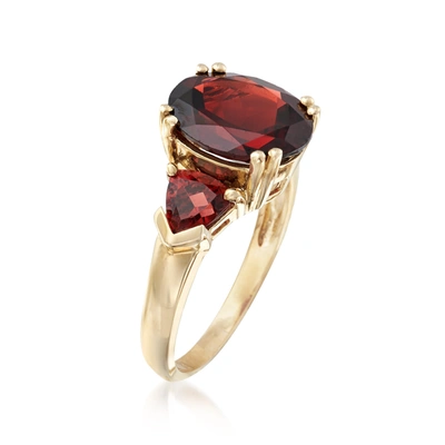 Ross-simons Garnet Ring In 14kt Yellow Gold In Red