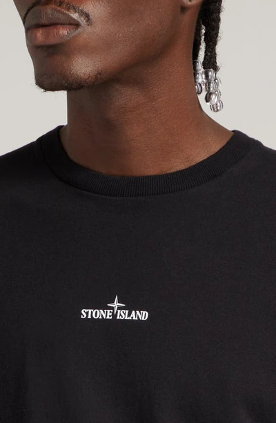Shop Stone Island Stamp Two Graphic T-shirt In Black