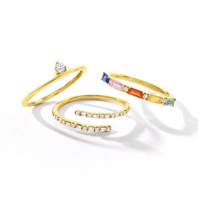 Rs Pure Ross-simons Diamond Bypass Ring In 14kt Yellow Gold In Gold