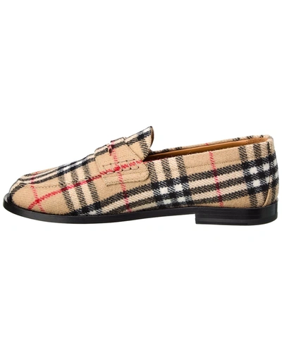 Shop Burberry Check Wool Loafer In Multi