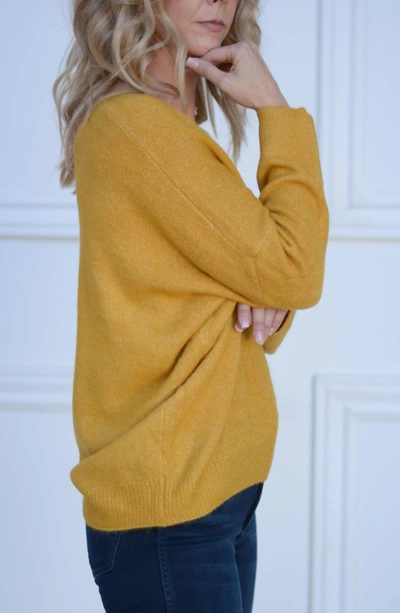 Pink Martini Cover Your Basics Sweater In Mustard In Yellow