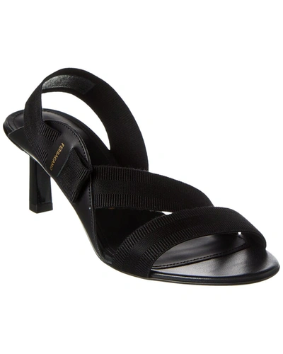 Shop Ferragamo Vara Bow Leather Sandal In Black