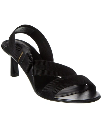 Ferragamo Vale 55 Vara Bow Slingback Sandals In Black