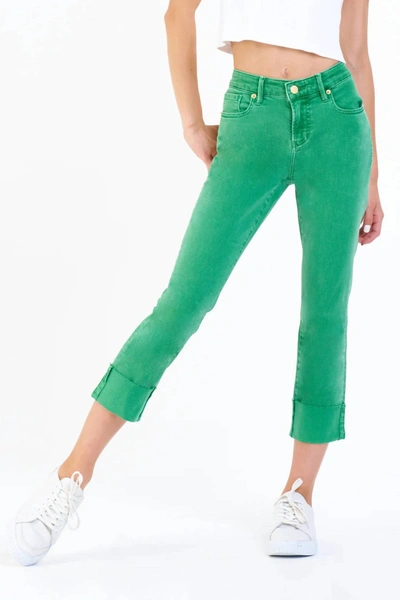 Shop Dear John Denim Women's Blaire High Rise Cuffed Slim Straight Jean In Green