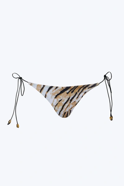 Shop Sun Imperial Wrap-around Tiger-print Bikini Set In Multi In Grey