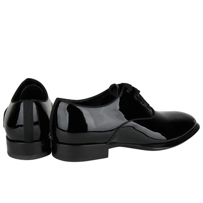 Shop Alexander Mcqueen Men's Patent  Leather Dress Shoes In Black