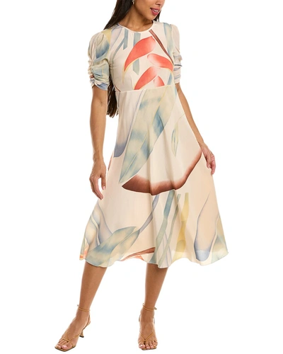Shop Etro Silk Dress In Multi