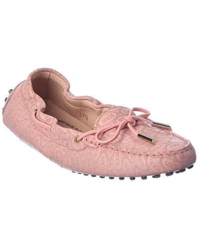 Shop Tod's Tods Logo Leather Loafer In Pink