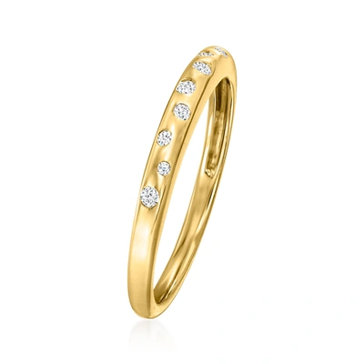 Rs Pure Ross-simons Diamond Spotted Ring In 14kt Yellow Gold In Gold