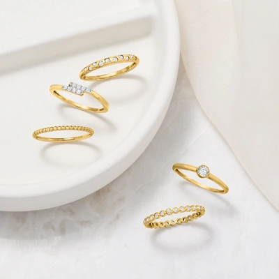 Rs Pure Ross-simons Diamond Spotted Ring In 14kt Yellow Gold In Gold