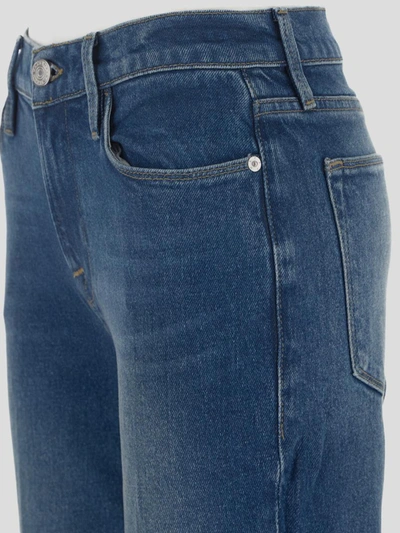Shop Frame Jeans In <p> Blue Jeans In Cotton With Wide Leg