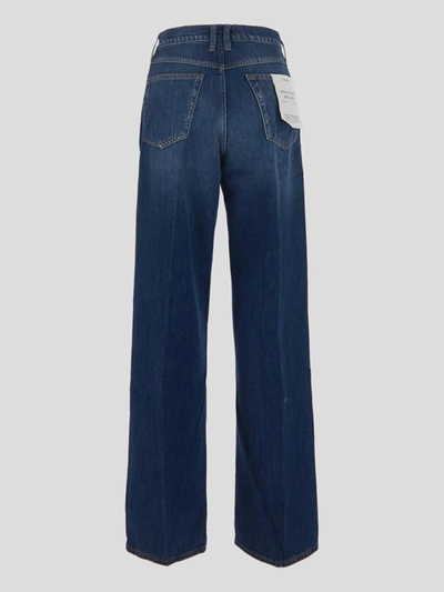 Shop Frame High N' Tight Wide Leg Jeans In <p> Jeans In Blue Denim Cotton