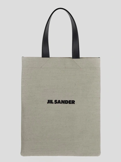 Shop Jil Sander Canvas Shopper Bag