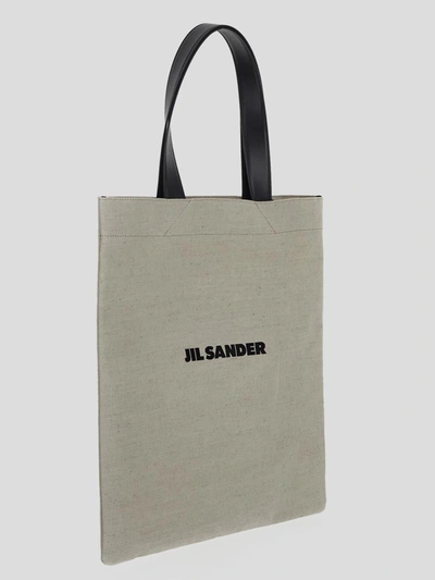 Shop Jil Sander Canvas Shopper Bag