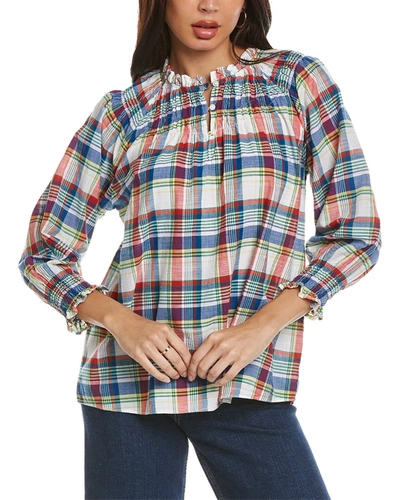 Shop Brooks Brothers Blouse In Multi