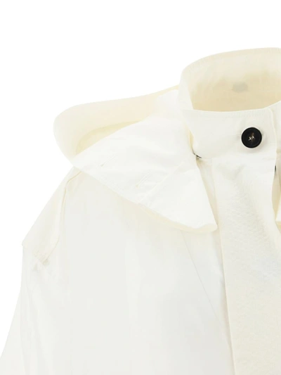 Shop Ferragamo Salvatore  Jackets In Optic White/marrone