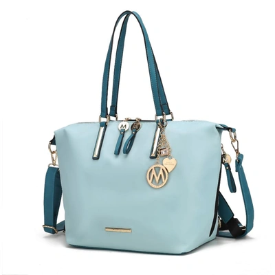 Shop Mkf Collection By Mia K Layla Solid Tote + Backpack In Blue
