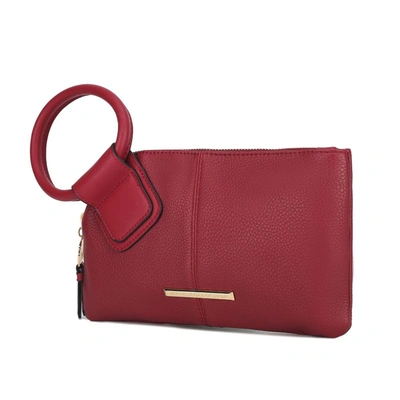 Shop Mkf Collection By Mia K Luna Vegan Leather Clutch/wristlet For Women's In Red