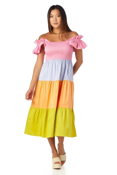 Crosby By Mollie Burch The Bray Dress In Colorblock In Multi