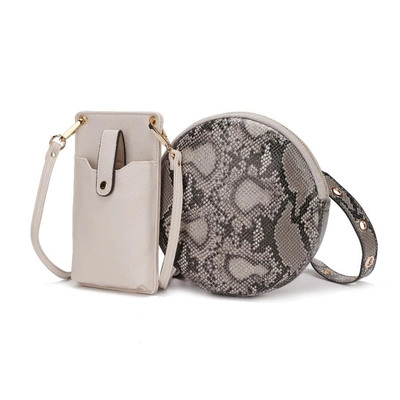 Shop Mkf Collection By Mia K Hailey Smartphone Convertible Crossbody Bag - 2 Pcs Set In White