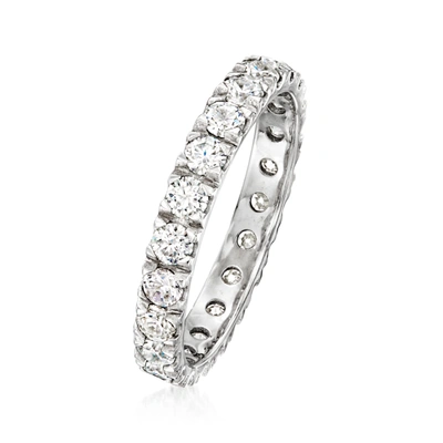 Ross-simons Moissanite Eternity Band In Sterling Silver In White