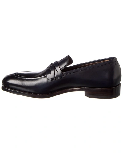 Shop Ferragamo Leather Loafer In Black