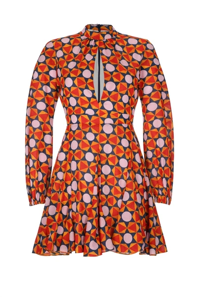 Shop De Loreta Leonor Dress In Multi In Orange