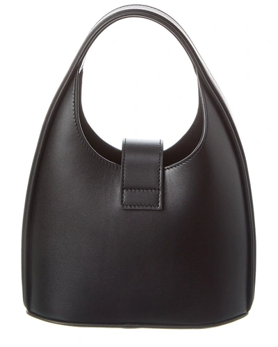 Shop Ferragamo Gancini Buckle Leather Hobo Bag In Black