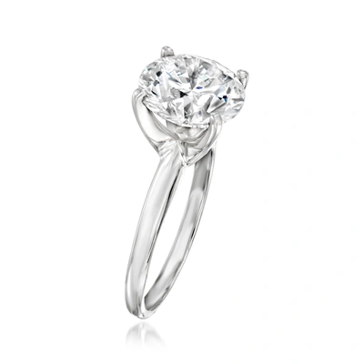 Shop Ross-simons Lab-grown Diamond Solitaire Ring In 14kt White Gold In Silver