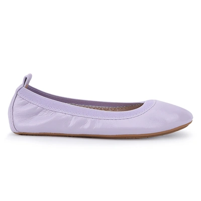 Shop Yosi Samra Miss Samara Ballet Flat In Dusty Lavender Patent - Kids In Purple