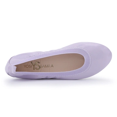 Shop Yosi Samra Miss Samara Ballet Flat In Dusty Lavender Patent - Kids In Purple