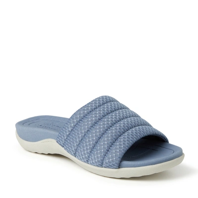 Shop Dearfoams Womens Low Foam Slide Sandal In Blue