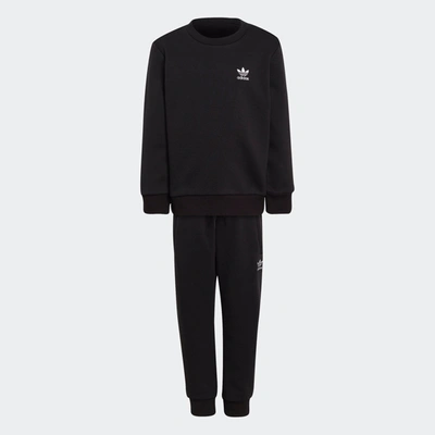 Shop Adidas Originals Kids' Adidas Adicolor Crew Set In Black