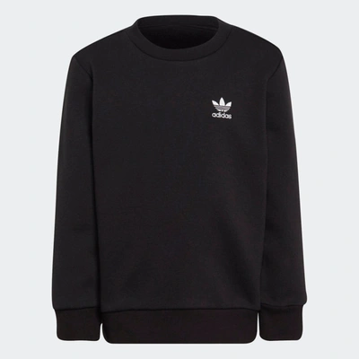 Shop Adidas Originals Kids' Adidas Adicolor Crew Set In Black