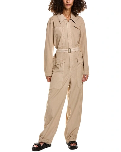 Shop Burning Torch Workwear Coverall In Beige