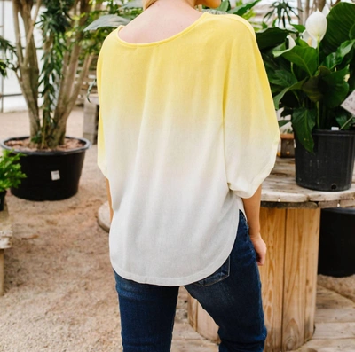 Shop Ces Femme Middle Ground Ombre Top In Yellow/grey Ombre