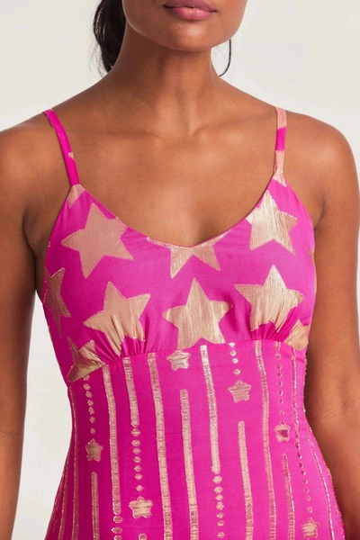 Loveshackfancy Shine Dress In Very Berry In Pink