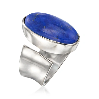Ross-simons Lapis Wrap Ring In Sterling Silver In Blue