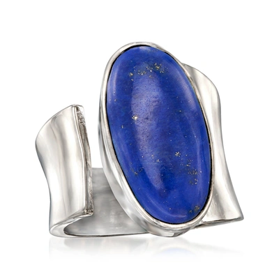 Ross-simons Lapis Wrap Ring In Sterling Silver In Blue