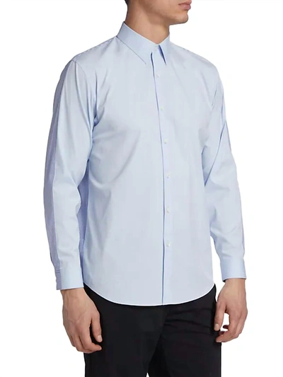 Shop Theory Irving Poplin Shirt In Olympic In Blue