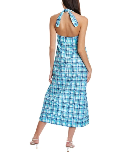 Shop Frances Valentine Iris Malia Halter Dress In Blue