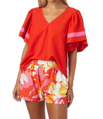Crosby By Mollie Burch Cailan Short In Coral Charm In Pink