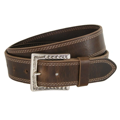 Shop Crookhorndavis Douglas Soho Casual Pull Up Leather Jean Belt In Brown